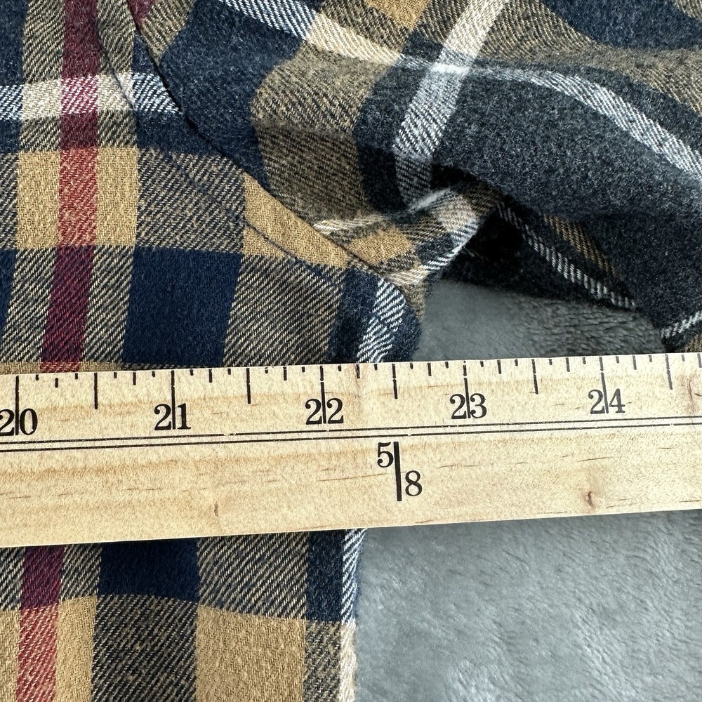 Weatherproof Vintage Shirt Men's L Blue Tan Red Plaid Flannel Lumberjack Outdoor - Picture 7 of 8